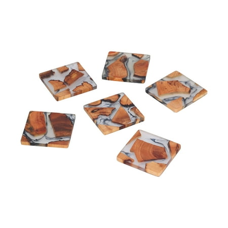 

Henmomu Cup Coasters Wood Coasters 6pcs With Clear Texture For Coffee Shop For Home For Restaurant For Office