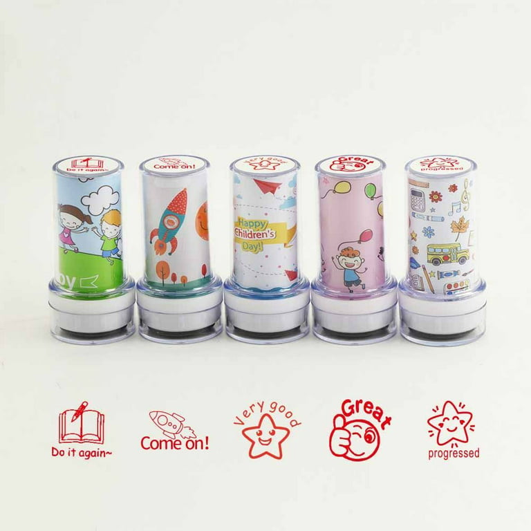 The Name Stamp Teacher's Seal Gifts for Teachers Kid Stamps Stampers Kids  Multi-sides Homework Portable Six Primary School Student 
