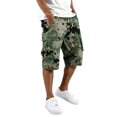 thumbnail image 3 of Awwp Men's Camo Cargo Shorts Lightweight Quick Dry Polyester Shorts Elastic Waist Casual Multi-Pocket Breathable Summer Outdoor Hiking Work Shorts Navy Size: 2Xl, 3 of 10