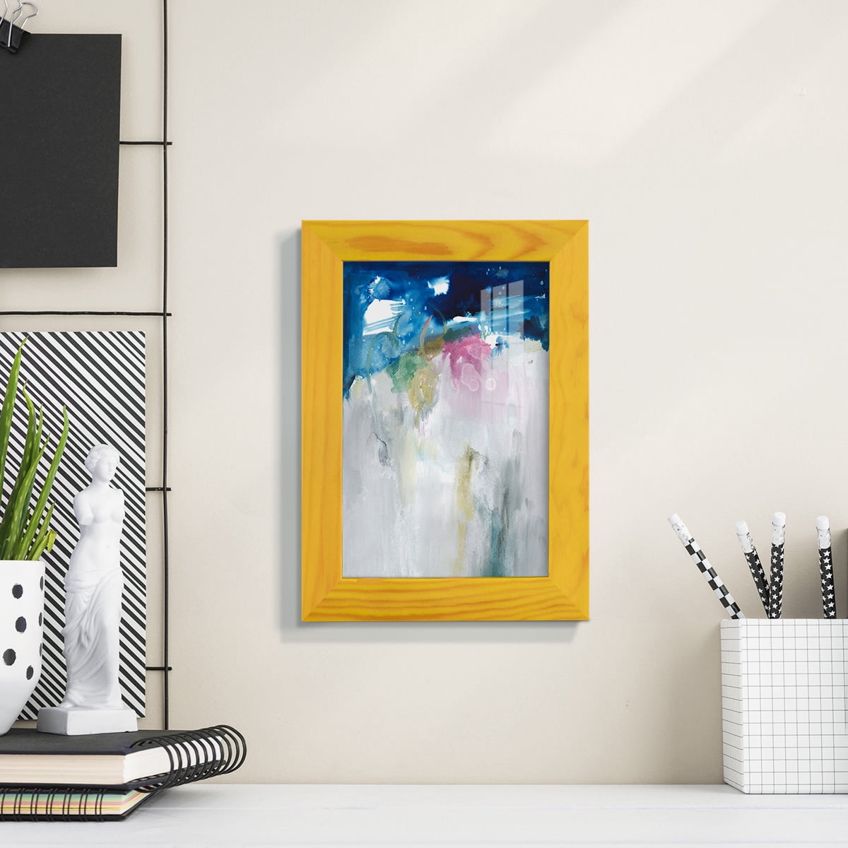 Rising I - Framed Print w/glass - Sunflower Yellow