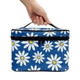 thumbnail image 3 of HELLHERO Effortless Organization Wide Open Portable Pouch Makeup Beauty Bag Travel Cosmetic Organizer Bag Daisies (8.86"x6.5"x5.9"), 3 of 6