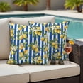 thumbnail image 4 of 2 Pack Outdoor Waterproof Throw Pillow Covers,Farm Watercolor Lemon Green Leaves Decorative Square Patio Pillowcases for Chair Couch Sofa 16x16in, 4 of 9