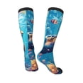 thumbnail image 5 of Lsque Colorful Underwater Plant Turtle Printed Crew Socks Men's Women's LightWeight Thin Casual Calf Socks ,Knee High Socks,Cotton Socks, 5 of 9