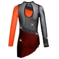 thumbnail image 3 of iixpin Kids Girls Figure Skating Dress Ballet Dance Skirts Rhythmic Gymnastics Dance Leotard Ballerina Outfit Orange 4, 3 of 6