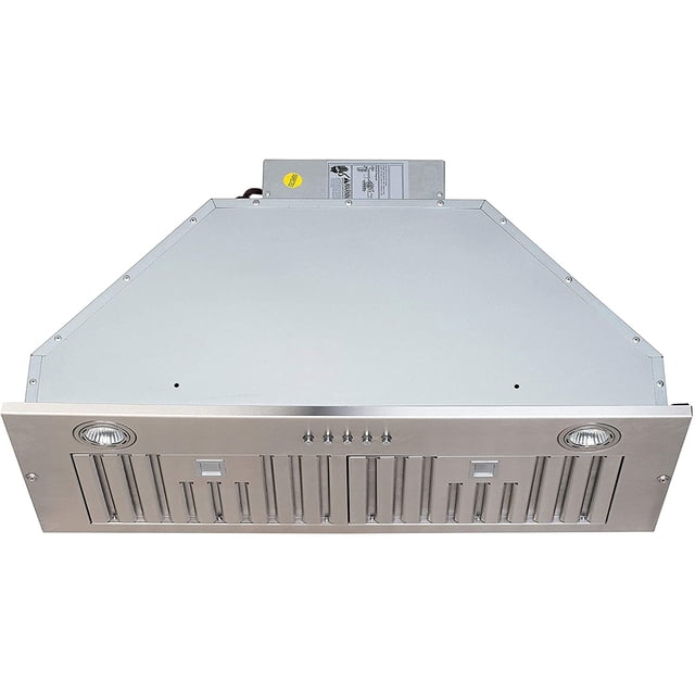 Home Beyond 28 Inches 600 CFM Stainless Steel Under Cabinet Range Hood with 2 LED Lights, 3 Speed Button Control