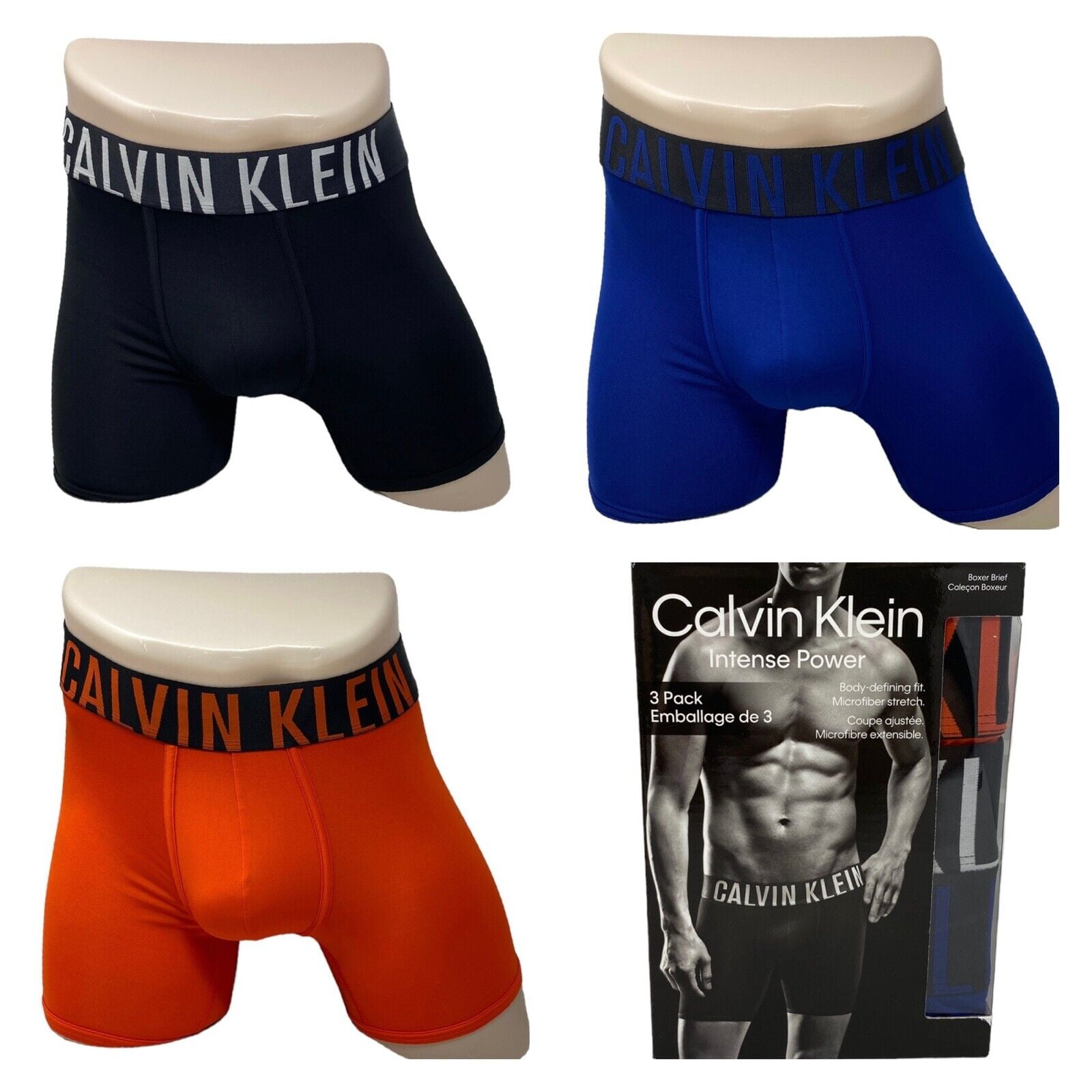 Calvin Klein Men's NP2431O810 Microfiber Chromatic 4-Pack Boxer