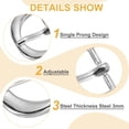 thumbnail image 3 of Uxcell Single Prong Belt Buckle, Metal Center Bar Oval Replacement Buckle for Belt Purse Making Leather Hardware Black/Silver 3/4 Inch, 3 of 6