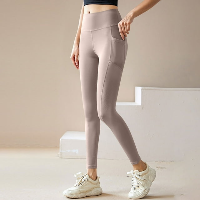 Pantalones deportivos casuales de cintura alta para mujer, con efecto lifting y medias de seda.