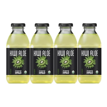 Ocean's Halo Organic Kiwi Aloe Deep-Sea Water, 16 oz. per bottle, 4