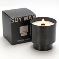 thumbnail image 2 of MINSUI-Scented Candles for Men - Teakwood & Tobacco Candles for Home Scented | 10.5oz Soy Candles | Crackling Wood Wick | Strong Fragranced Masculine Black Candle Gift for Dad, Husband, Friend, 2 of 3