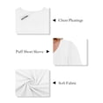 thumbnail image 4 of Womens Shirts Casual Fashion Short Sleeve Tops For Women 2025 Scoop Neck Blouses Cute Work Tees S White, 4 of 6