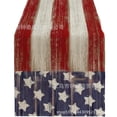 thumbnail image 6 of 4th of July Table Runner Memorial Day Independence Day Stripe Stars Patriotic America Table Decoration Home Kitchen Dining Indoor Holiday Farmhouse Decor, 6 of 6