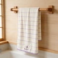thumbnail image 2 of Partheme 28x55in Embroidered Bath Towel 70x140cm, Soft Anti Fade Highly Absorbent for Bathroom Spa Daily Use, Large Cotton Terry Cloth, A, 2 of 6