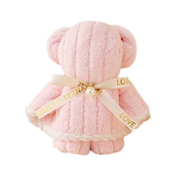 JeashCHAT Bear Hand Towel Face Towel Washcloth, Baby Shower Gifts, Super Soft Highly Absorbent Quick Dry Towels for Bathroom, Valentine's Day Wedding Birthday Party Favors
