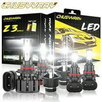 CHUSYYRAY 9005/HB3 D4S/D4R LED HID Headlight High&Low Beam 9006 Fog Light Bulbs Kit，Pack of 6