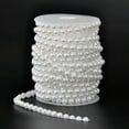 thumbnail image 5 of U8MO 18 Meters Acrylic Flatback Pearl Bead 12mm Chain Garland Trims Wedding Bouquet-Ivory, 5 of 6