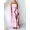 thumbnail image 4 of Yunliwuli Women Slip Dress, Spaghetti Straps Backless Sun Flower Print Swing Dress Summer Long Dress, 4 of 9