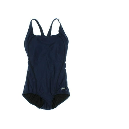 UPC: 0827782275972 | Speedo Womens Racerback Solid One-Piece Swimsuit