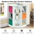thumbnail image 6 of Gymax 3-Tier Kids Storage Shelf Cubes w/3 Baskets Corner Cabinet Organizer White, 6 of 10