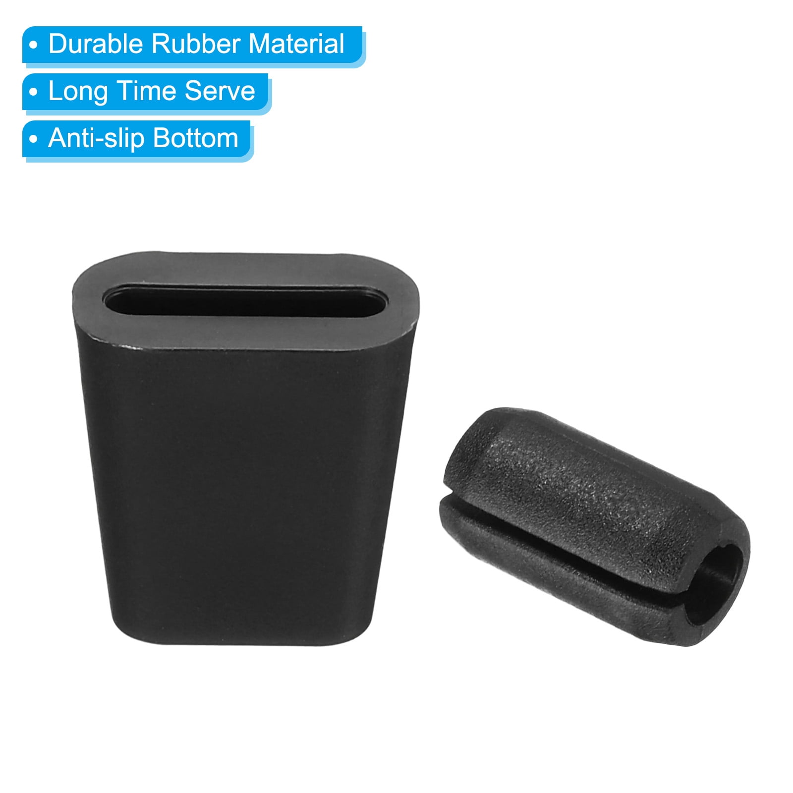 Unique Bargains Kitchen Sink Rack Feet Rubber Protector with Bumpers Black