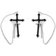 thumbnail image 1 of Pendiente de cruz colgante Cadena de cruz punk negra Cuelga Pendientes colgantes Cadena larga gótica Espada cruzada Pendientes perforadores de oreja Joyería fresca Regalos para, 1 of 2