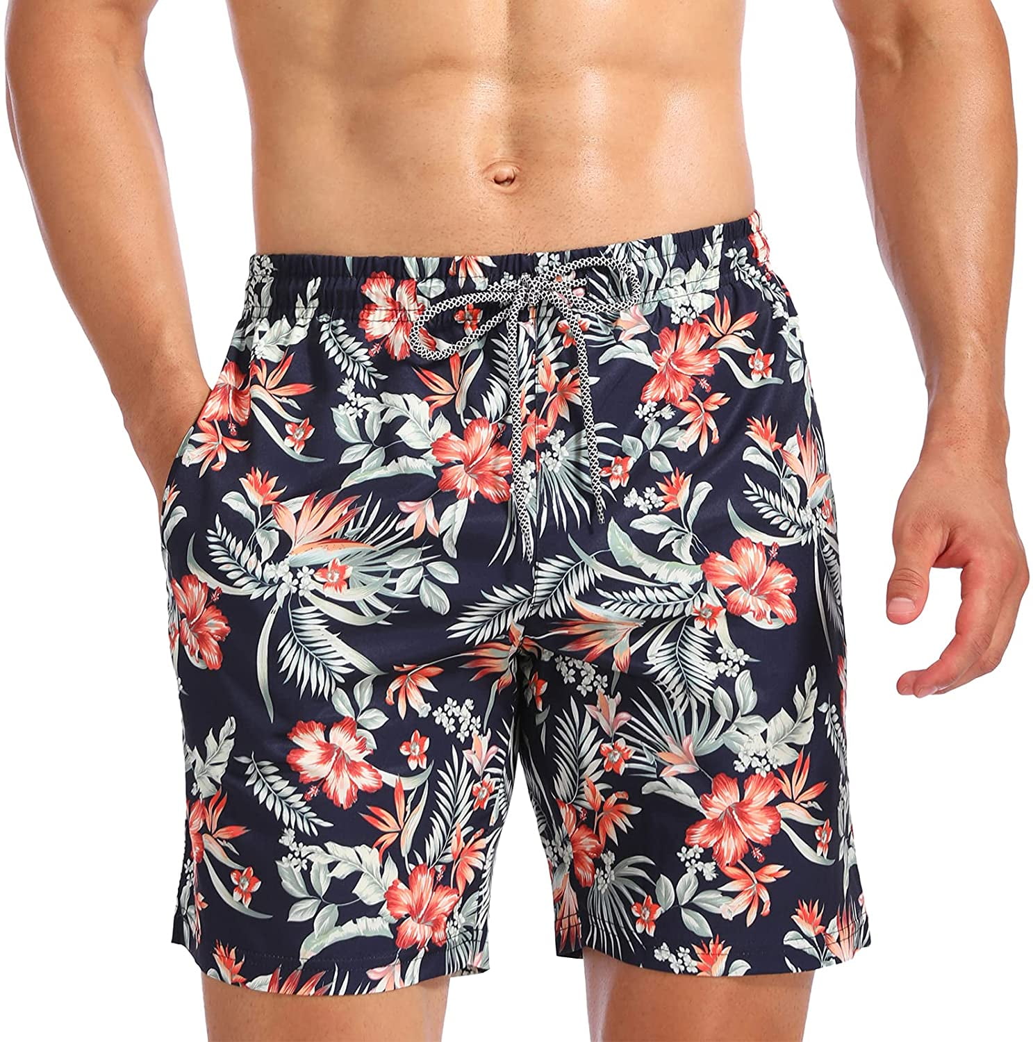 Biwisy Mens Swim Trunks Quick Dry Swim 