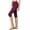 Plum, variant on Womens High Waist Seamless Cotton Capri Leggings