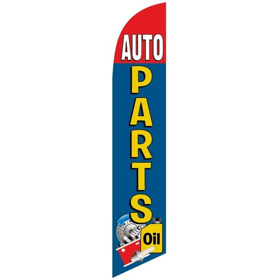 Auto Parts Feather Banner Swooper Flag -No Wind Required- Replacement FLAG ONLY
