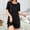Black, variant on Blmnix Short Nightgowns Nightgown for Women Sleepshirts Bamboo Nightgowns Sleep Shirts Above-the-Knee Crew Neck Black Short Sleeve Womens Summer Nightgowns