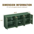 thumbnail image 2 of Aukfa 67" Modern Sideboard Cabinet, Wood Storage Credenza & TV Cabinet with 6 Fluted Doors for Living Room/Dining Room,Green, 2 of 8