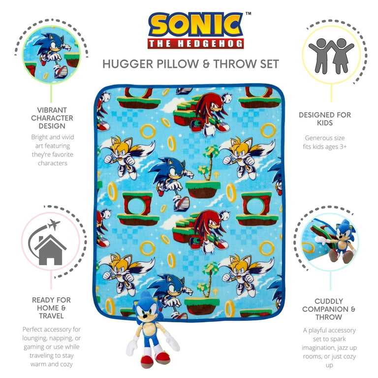 Sonic Hugger Pillow and Throw 2 Piece Giftable Set Walmart