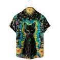 thumbnail image 5 of GaThRRgYP Womens Plus Size$5,Women's Floral Print Tops Fashion Button Shirt Female Lapel Neck Loose T-shirt Blouse Multicolor XXL, 5 of 7