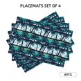 thumbnail image 2 of Placemats Set Of 4 / 6, Summer Palm Trees Placemats For Dining Table Indoor/Outdoors Heat Resistant Washable Placemats 18" X 12", 2 of 8