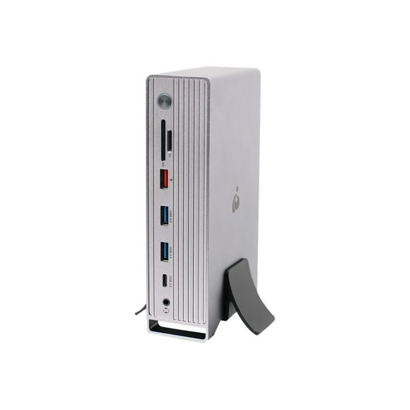 IOGEAR Dock Pro - station d'Accueil + Support pour Ordinateur Portable - USB-C 3.1 Gen 2 / Thunderbolt 3 - 4 x DP, 4 x HDMI - 1GbE - 120 Watts