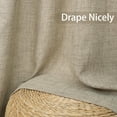 thumbnail image 3 of DriftAway Khaki Linen Curtains 63 Inches Long for Living Room Thick Semi Sheer 2 Panels Farmhouse 3 Inch Rod Pocket Back Tab Boho Rustic Light Filtering Window Drapes for Bedroom Privacy Assured, 3 of 8