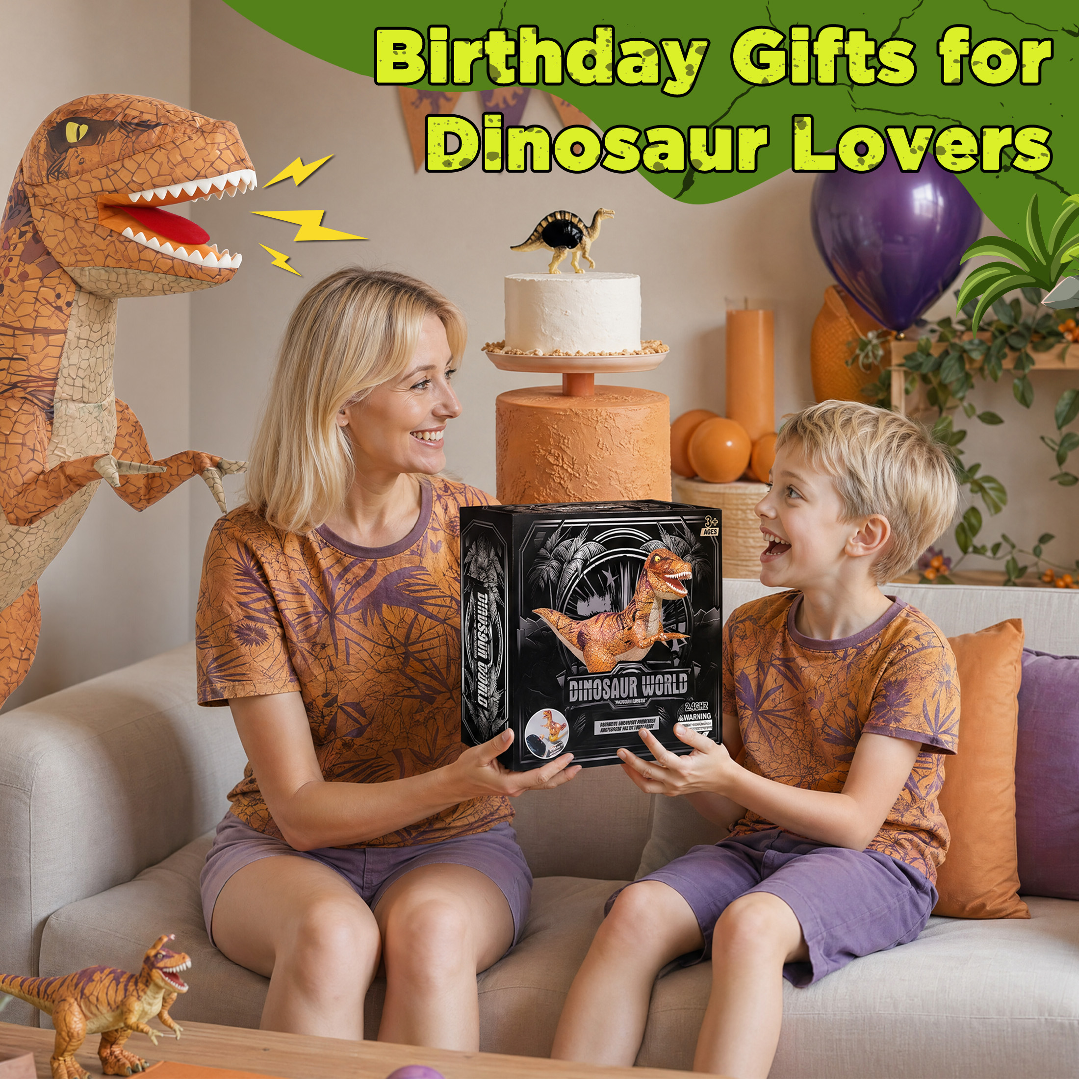 WOWEHICLE 4ft Inflatable Dinosaur RC Car photo 2