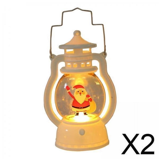 2 Farolillos Navideños De Estilo Vintage, Adorno Colgante De Luz Para El Hogar, Bolsa De Tela Interior