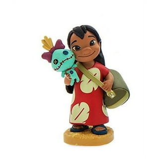 Disney Lilo And Stitch Hawaiian Hula Dr. Jumba Jookiba Evil Genius 4 Loose  PVC Figure Figurine Cake Topper Toy