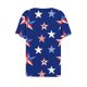thumbnail image 5 of Fiudx Tops para Mujer Camiseta Holgada con Cuello En V y Estampado Del Día de La Independencia para Mujer, 5 of 5