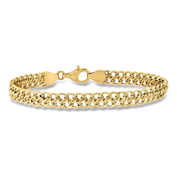 Ross-Simons Italian 18kt Yellow Gold Flat-Link Chain Bracelet, Women's, Adult