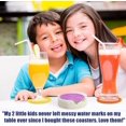 thumbnail image 2 of ENKORE s Novelty Set In 6 Rainbow Colors With Translucent Holder - Kids Favorite, Weather Proof Outdoor Tabletop Protection For Table Made of Wood, Granite, Glass, Soapstone, Sandstone, Marble, 2 of 7