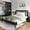 Black,DARK GREY 408B, variant on Solid Wood King Bed 600 lbs Support, Black Upholstered Headboard with Metal Handles, No Box Spring Needed