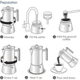 thumbnail image 4 of Diego Plaque à Espresso, Cafetière Italienne en Acier Inoxydable, Cafetière Moka, Compatible Induction, 4 of 5