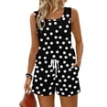 thumbnail image 2 of Short Sets for Women 2 Piece Outfits Sleeveless Stripe Floral Print Tops Short Sets Summer Vacation Outfits Going Out Tops, 2 of 8