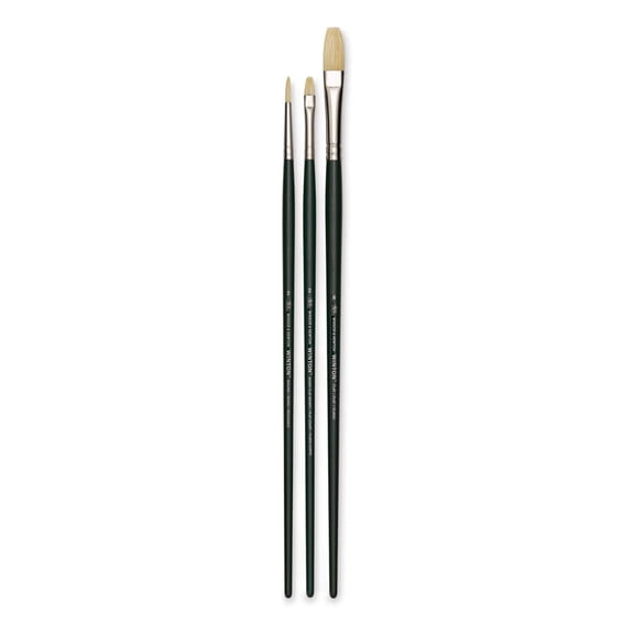 Winsor & Newton Winton Hog Bristle Brushes - Assorted, Pkg of 3