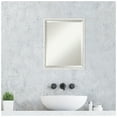 thumbnail image 4 of Amanti Art Paige White Silver Beveled Wood Bathroom Wall Mirror, 4 of 10