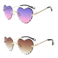 thumbnail image 3 of 2 Pedazos Gafas de terre Lentes de sin Montura Cogradado 400 para Conducción, ejercicio al Púrpura + rojizo BLESIY Gafas de sol para mujer, 3 of 8