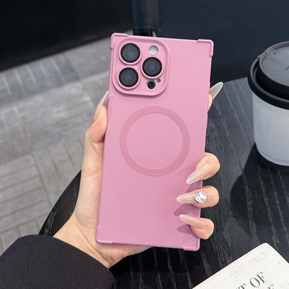 Compatible for iPhone 16 Plus Magnetic Case [Support Wireless Charging & Military-Grade Protection] [Camera Lens Protector] Slim Silicone Shockproof Phone Case Cover for iPhone 16 Plus, Purple