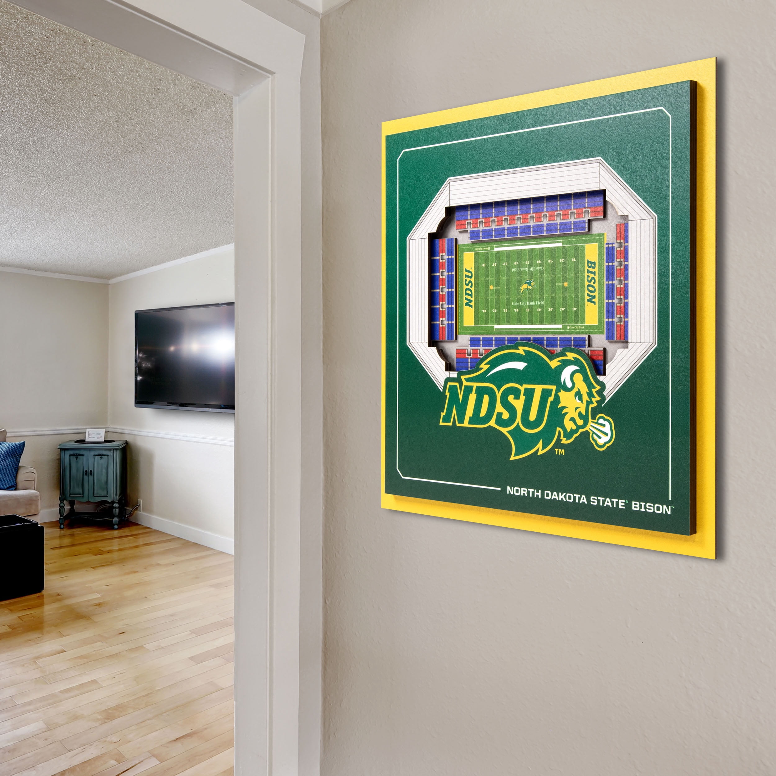 YouTheFan NCAA North Dakota State Bison Stadium Series 3D Wall Art