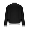 thumbnail image 5 of DIOAZUD Men's Quarter Zip Up Pullover Long Sleeve Collared Waffle Tops Color Block Sweatshirt with Zipper Pockets Loose Fit Casual Pullover Tops, 5 of 9